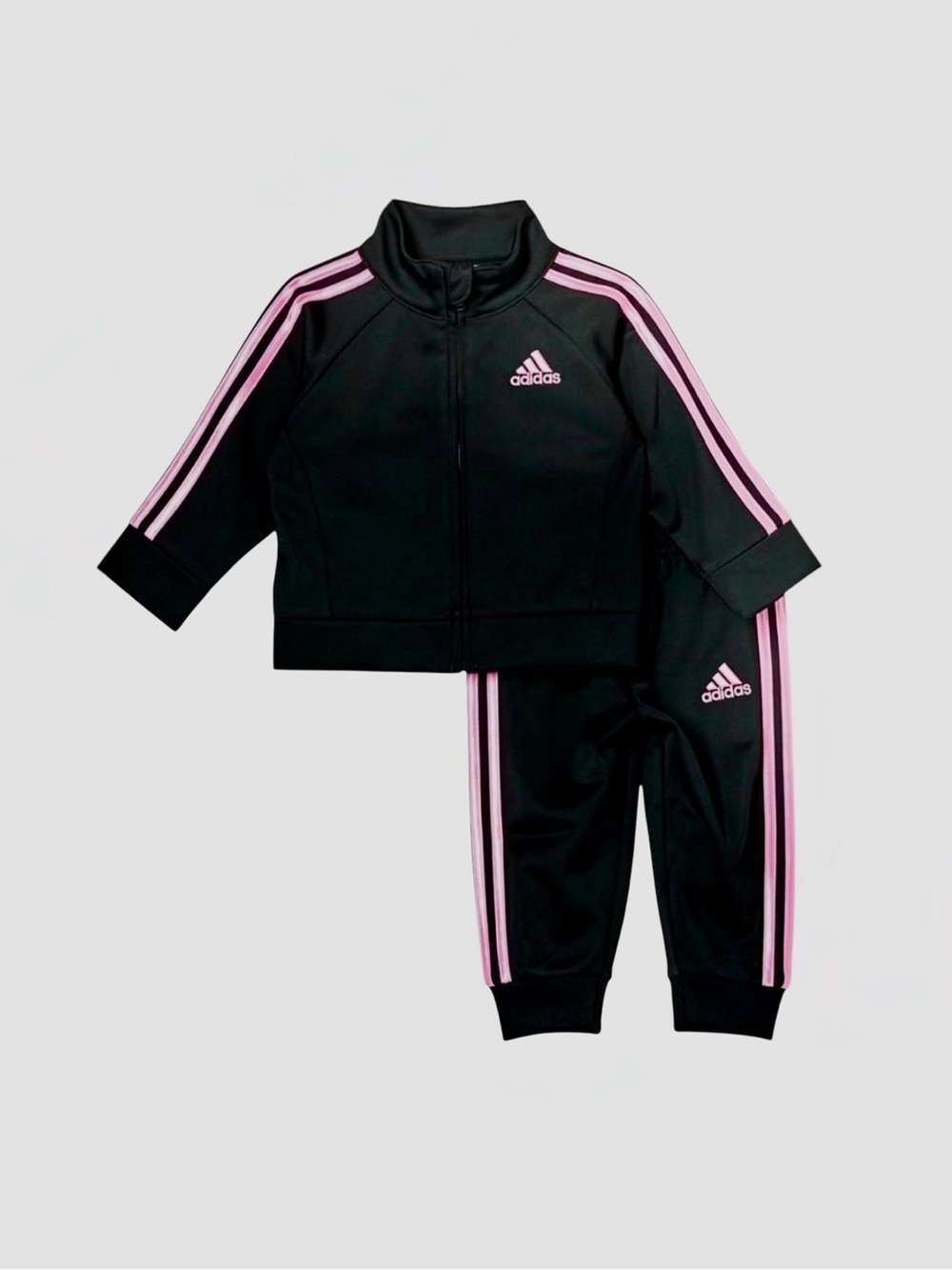 adidas Black and Pink Track Suit
